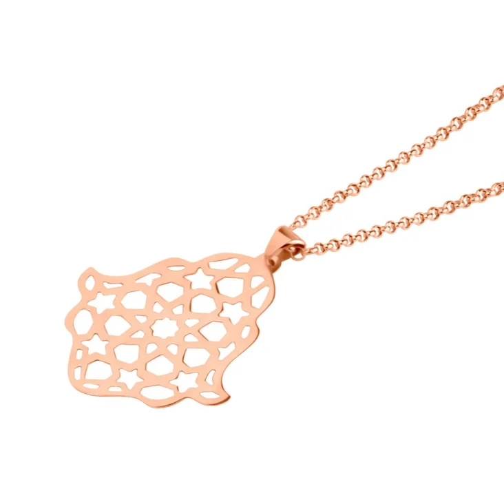 Pendentif Khmissa Excellence Or rose 750/1000 2