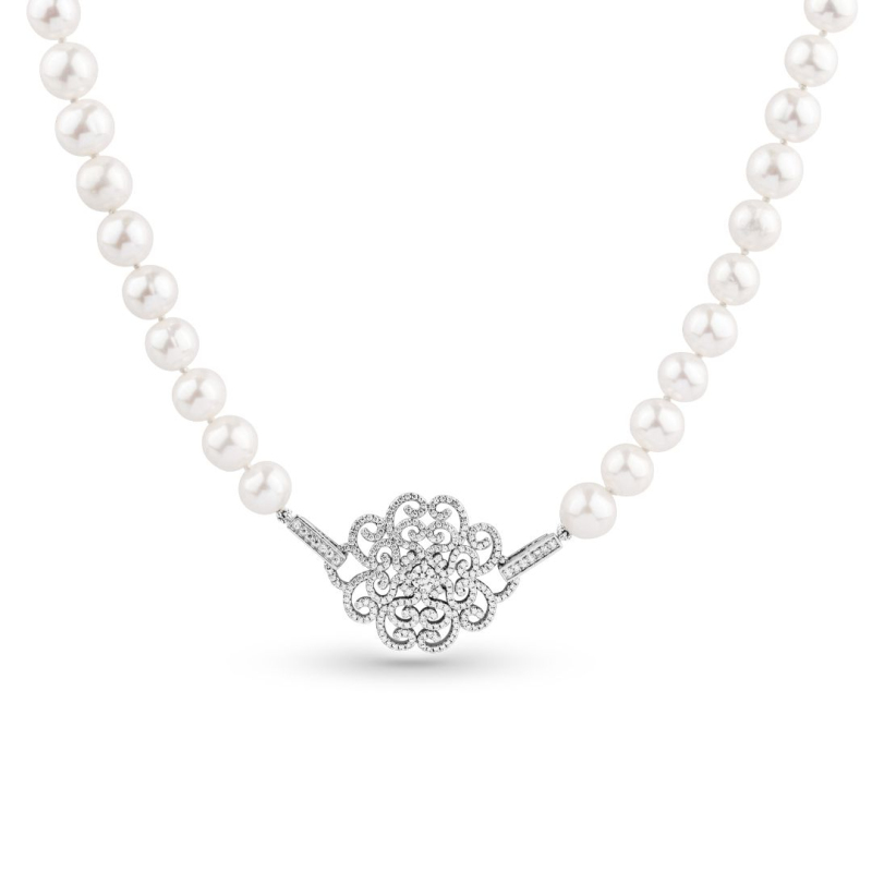 Collier Excellence Perles D'eau Douce & Argent 925rH