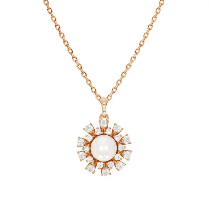 Pendentif margueritte Excellence Argent 925 R.Gold & FWP