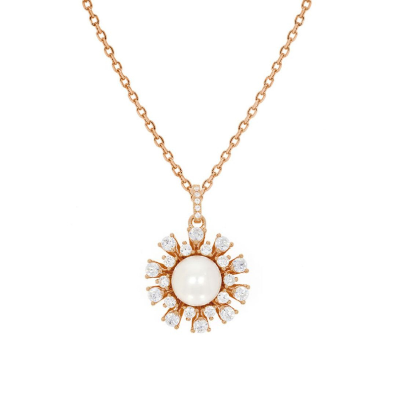 Pendentif margueritte Excellence Argent 925 R.Gold & FWP