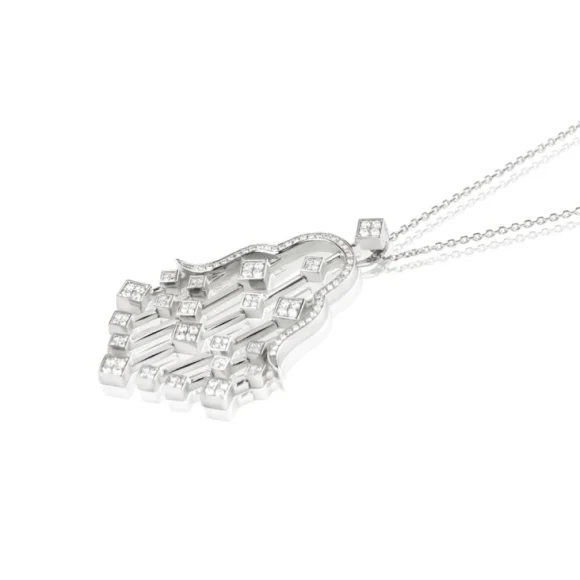 Pendentif Excellence Or Gris 750/1000 & Diamants