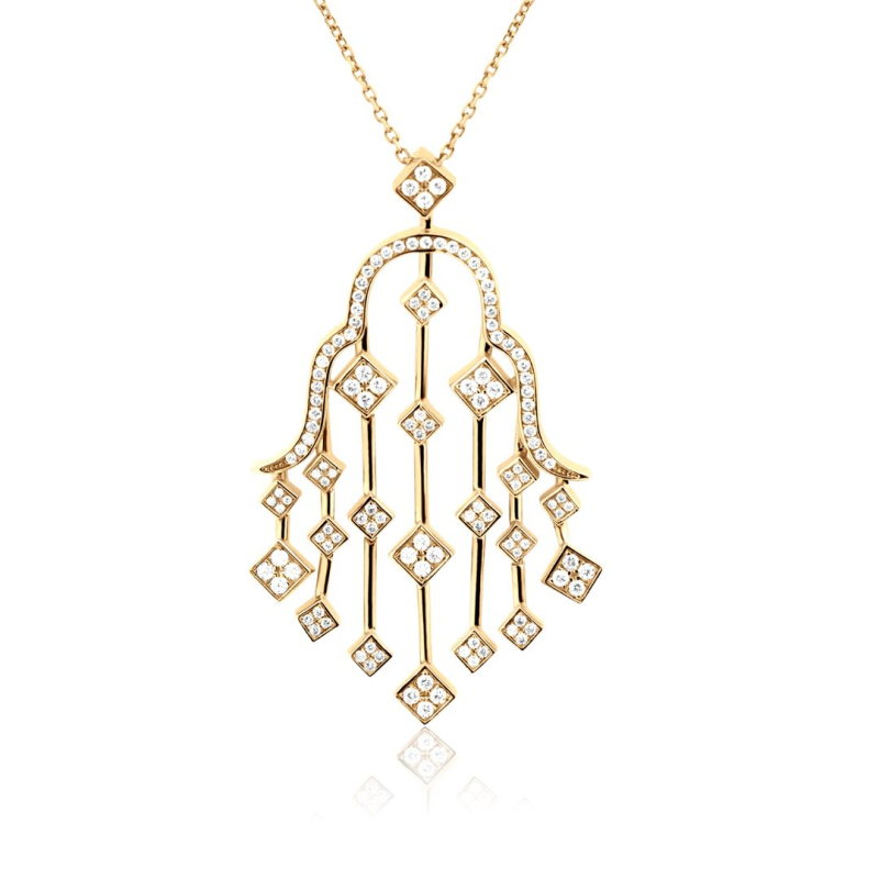 PENDENTIF EXCELLENCE OR JAUNE 750/1000 & DIAMANTS