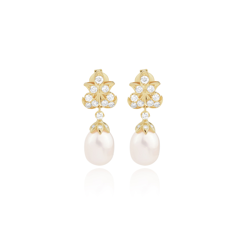 Boucles Excellence Or jaune 750/1000, Diamants & FWP