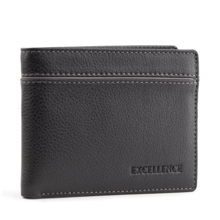 Porte Feuille Excellence RFID Cuir veritable Italie Noir