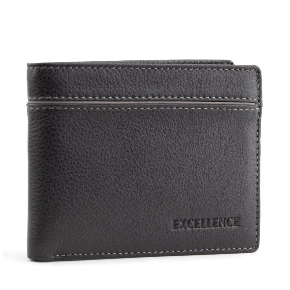 Porte Feuille Excellence RFID Cuir veritable Italie Noir