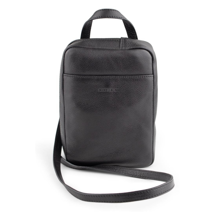Bandoulière Excellence cuir véritable Italie noir