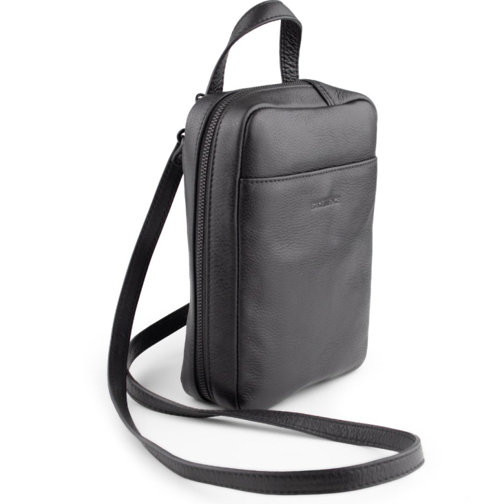 Bandoulière Excellence cuir véritable Italie noir 2