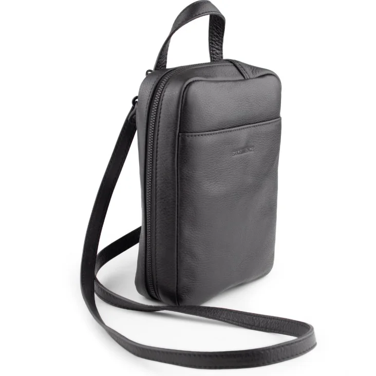 Bandoulière Excellence cuir véritable Italie noir 2