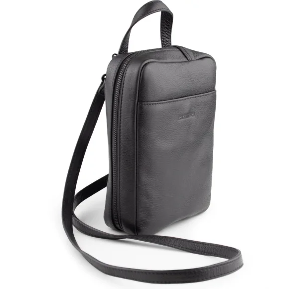 Bandoulière Excellence cuir véritable Italie noir