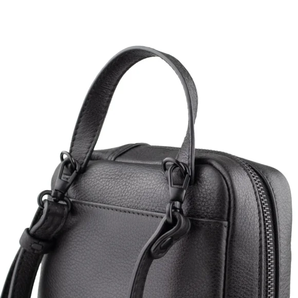 Bandoulière Excellence cuir véritable Italie noir