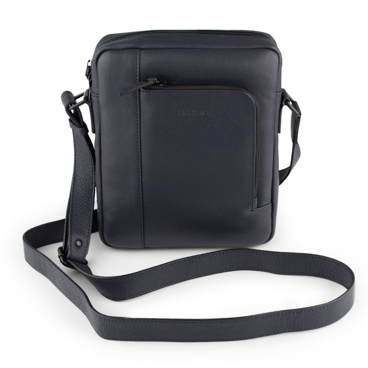 Bandoulière Excellence cuir véritable Italie bleu