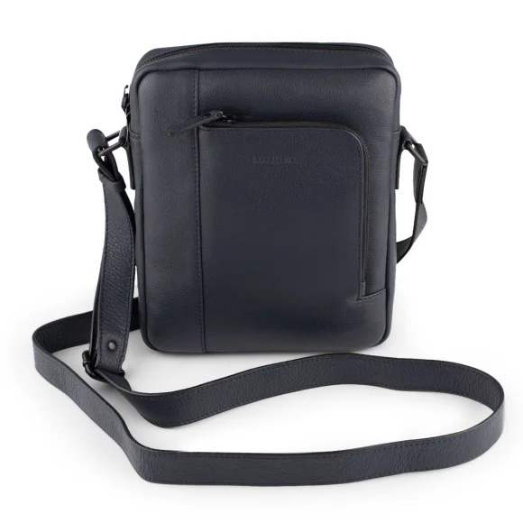 Bandoulière Excellence cuir véritable Italie bleu