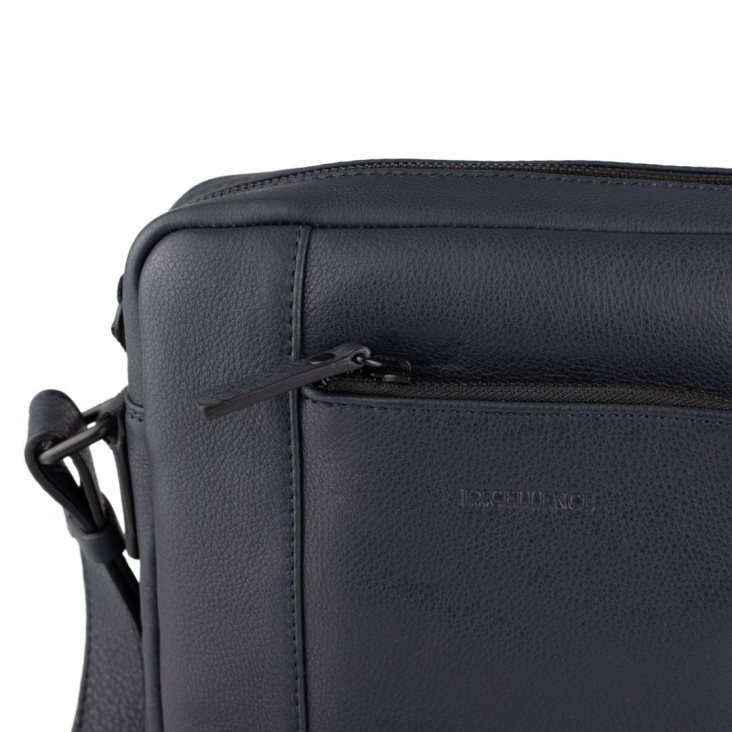 Bandoulière Excellence cuir véritable Italie bleu 2