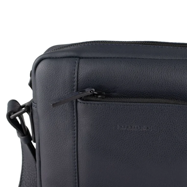 Bandoulière Excellence cuir véritable Italie bleu 2