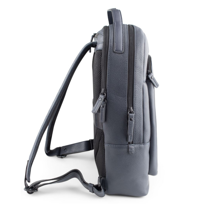 Sac a dos Excellence cuir véritable Italie bleu 2