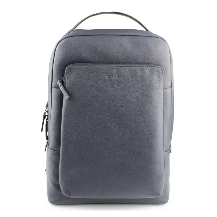 Sac a dos Excellence cuir véritable Italie bleu