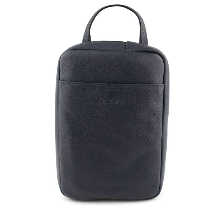 Bandoulière Excellence cuir véritable Italie bleu