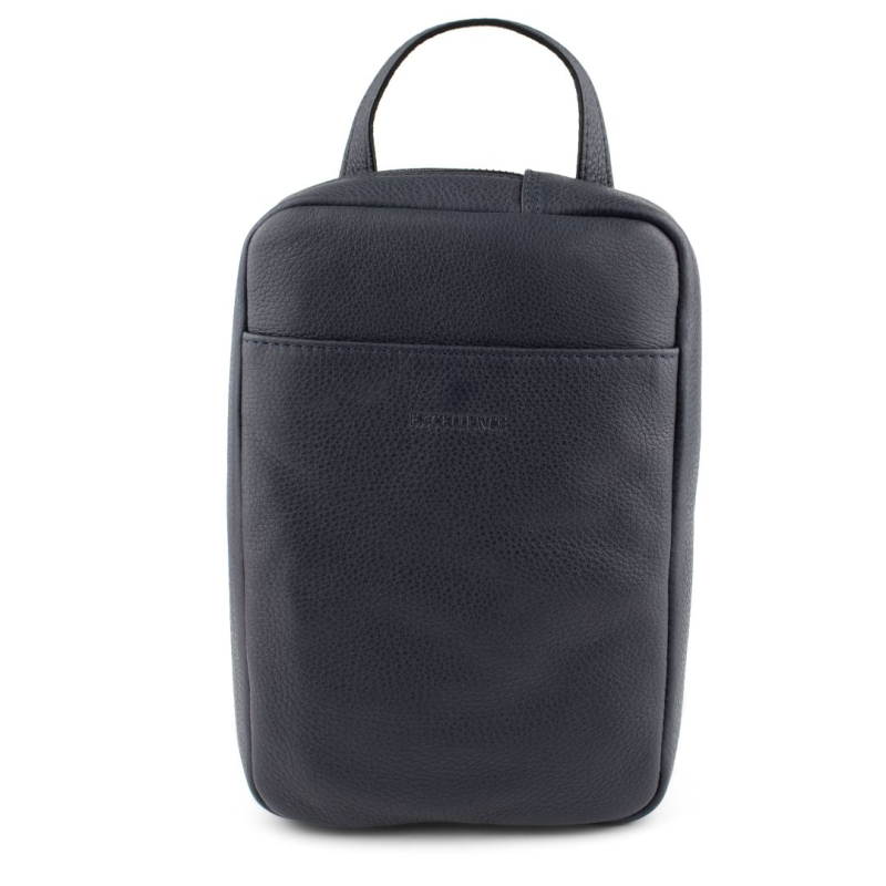 Bandoulière Excellence cuir véritable Italie bleu