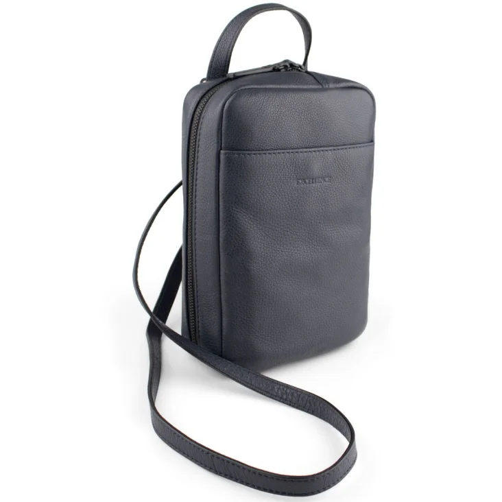 Bandoulière Excellence cuir véritable Italie bleu 2