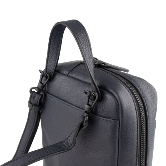 Bandoulière Excellence cuir véritable Italie bleu