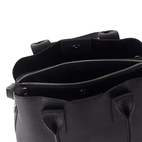 Sac à main Excellence en Cuir de veau Italien noir