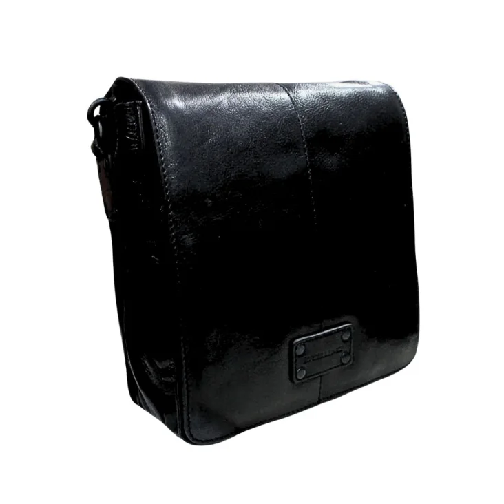 Bandoulière Excellence Cuir veritable Italie Noir