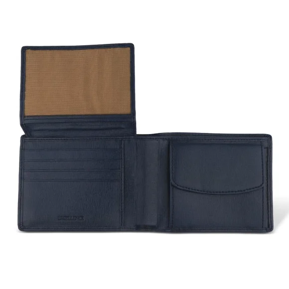 Porte Feuille Excellence Cuir veritable Italie Bleu