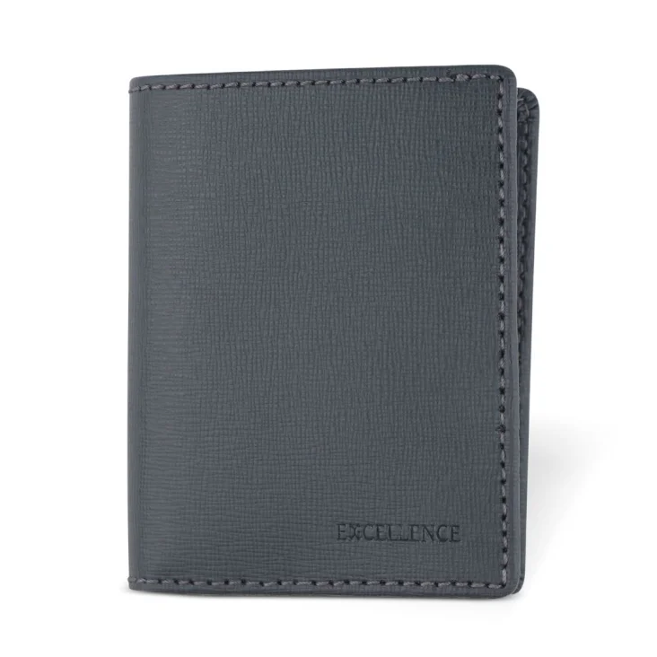 Porte-Cartes Excellence Cuir veritable Italie gris