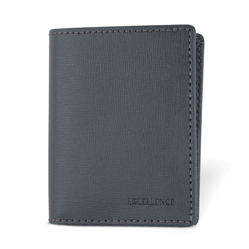 Porte-Cartes Excellence Cuir veritable Italie gris
