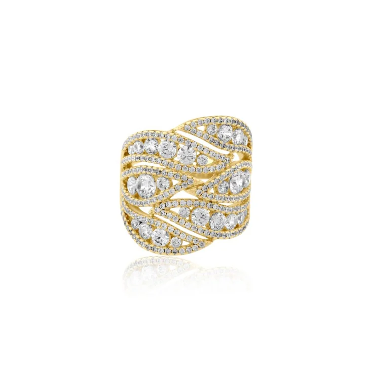 Bague Excellence Plaqué Or 18K 3Mic