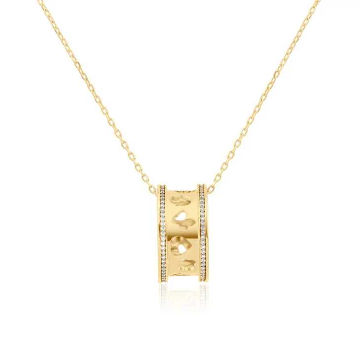 Pendentif Ring Excellence Plaqué Or 18K 3Mic
