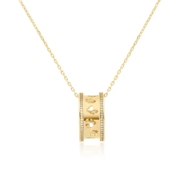 Pendentif Ring Excellence Plaqué Or 18K 3Mic