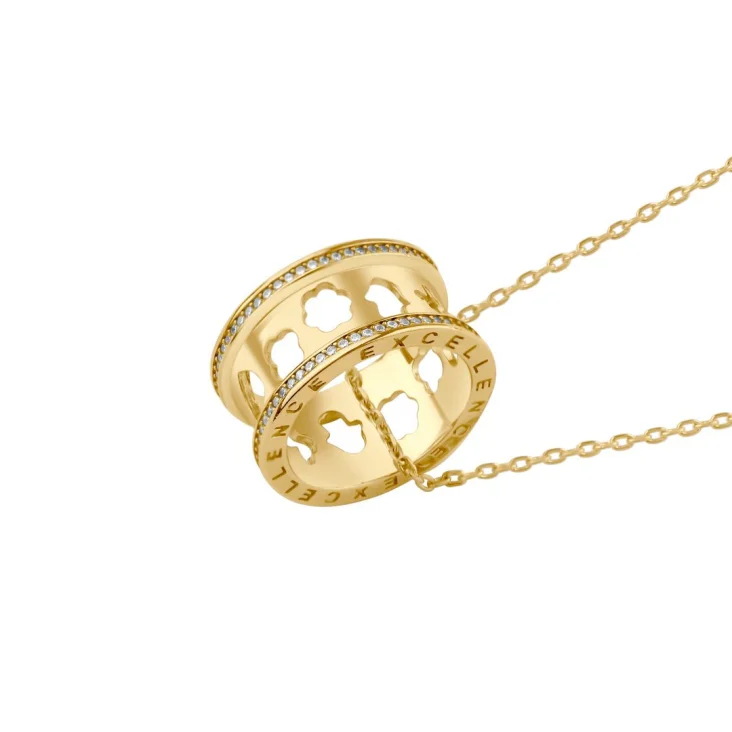 Pendentif Ring Excellence Plaqué Or 18K 3Mic 2