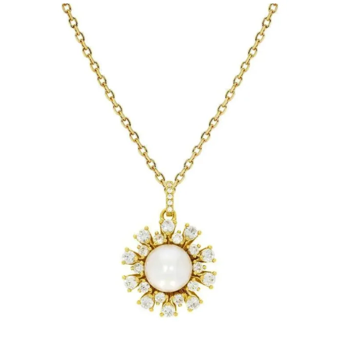 Pendentif margueritte Excellence Plaqué Or 18K 3Mic & FWP