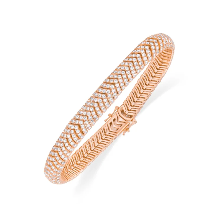Bracelet Excellence Or rose 750/1000 & Diamants 2