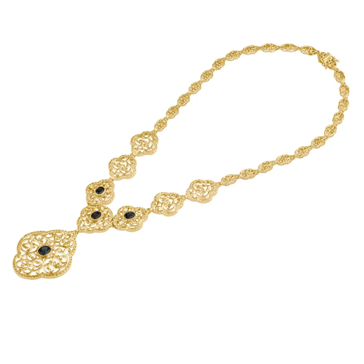 Collier Excellence Or jaune 18k & TPZ BL 2