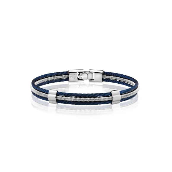 Bracelet rigide cable Excellence Acier 316L - Medium