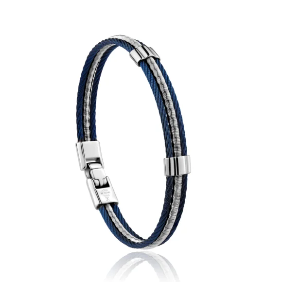 Bracelet rigide cable Excellence Acier 316L - Medium