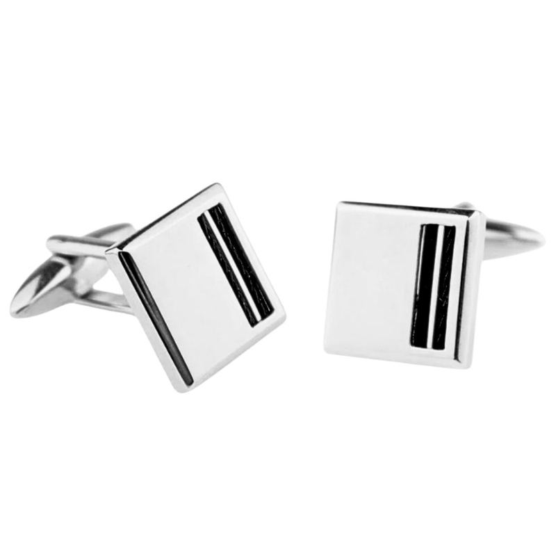 Boutons de manchettes Excellence Acier 316L & Or 18K