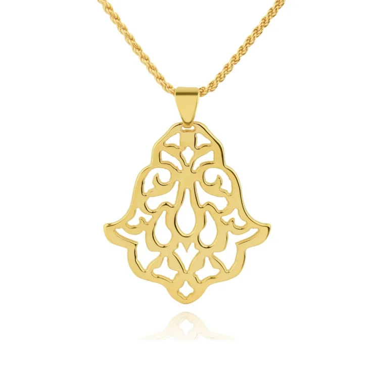 Pendentif khmissa Excellence plaqué Or 18K 3Mic