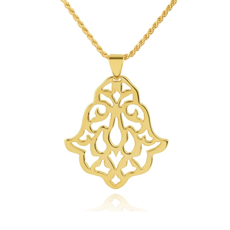 Pendentif khmissa Excellence plaqué Or 18K 3Mic