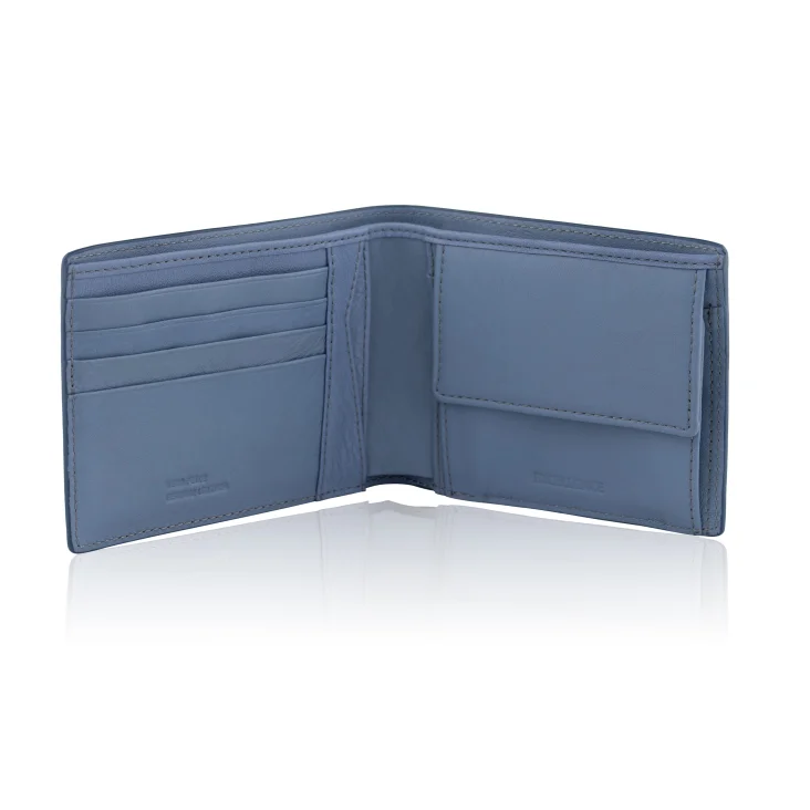 Porte Feuille Excellence Cuir veritable Italie Bleu 2