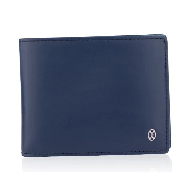 Porte Feuille Excellence Cuir veritable Italie Bleu