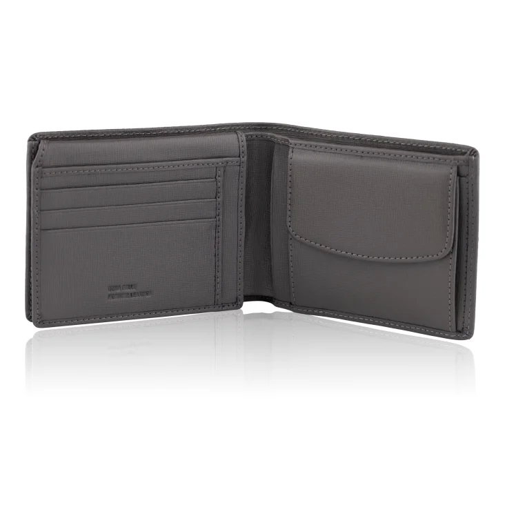 PorteFeuille Excellence Cuir veritable Italie Gris 2