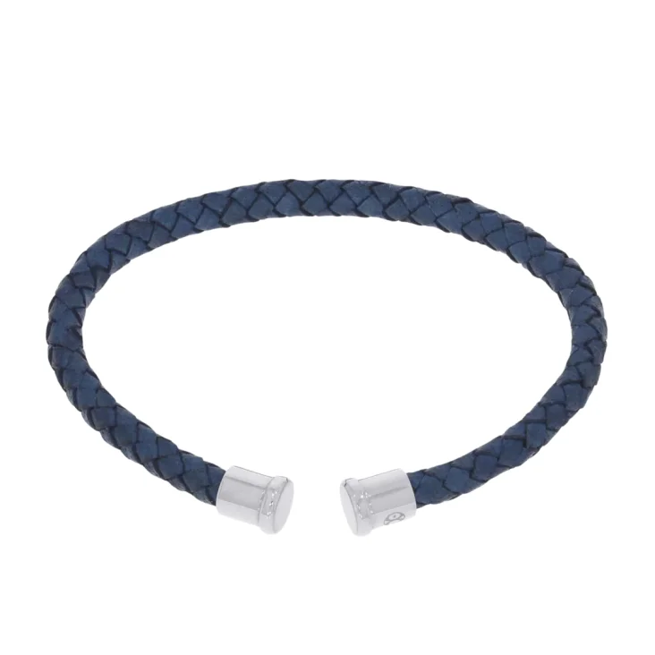 Cuir Bleu 4mm Excellence Caméléon Acier 316L W