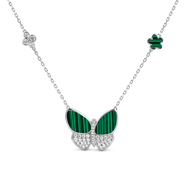 Collier Papillon Excellence Argent 925 Rh & MLK