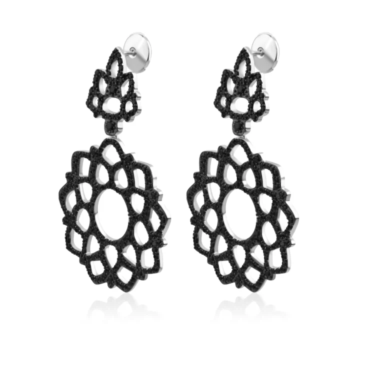 Boucles d’oreilles ovale pendantes Excellence Argent 925... 2