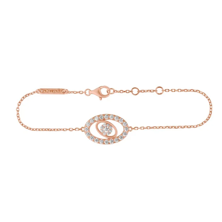 Gourmette marguerite Excellence Argent 925 R.Gold