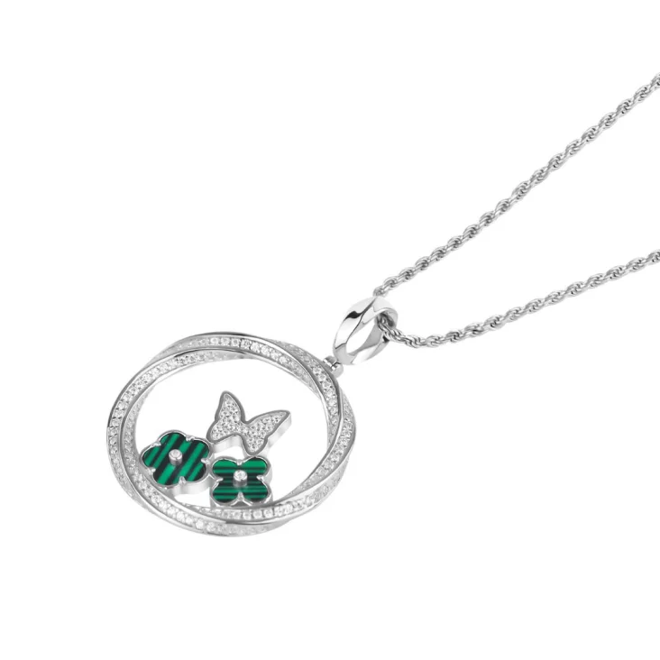 Pendentif twist Excellence Argent 925 Rh & MLK 2