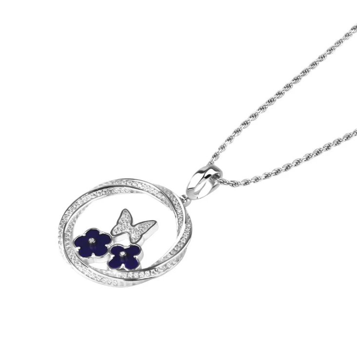 Pendentif twist Excellence Argent 925 Rh & LPS 2